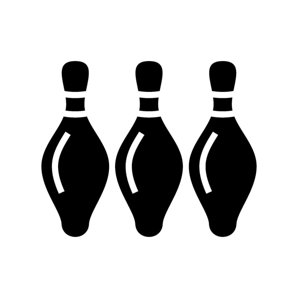 Bowling Pins Icon Vector Symbol Design Illustration