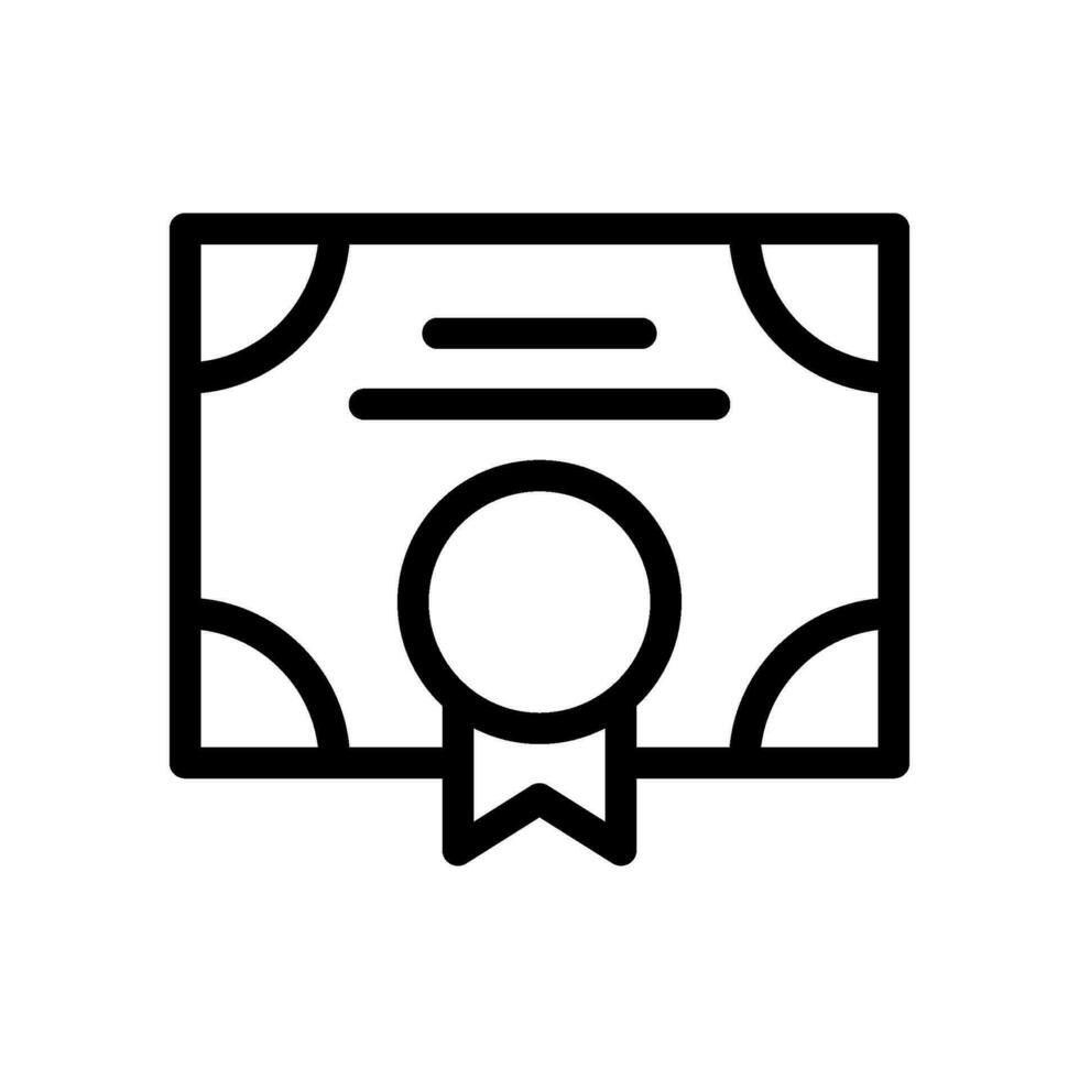 Certificate Icon Vector Symbol Design Illustration