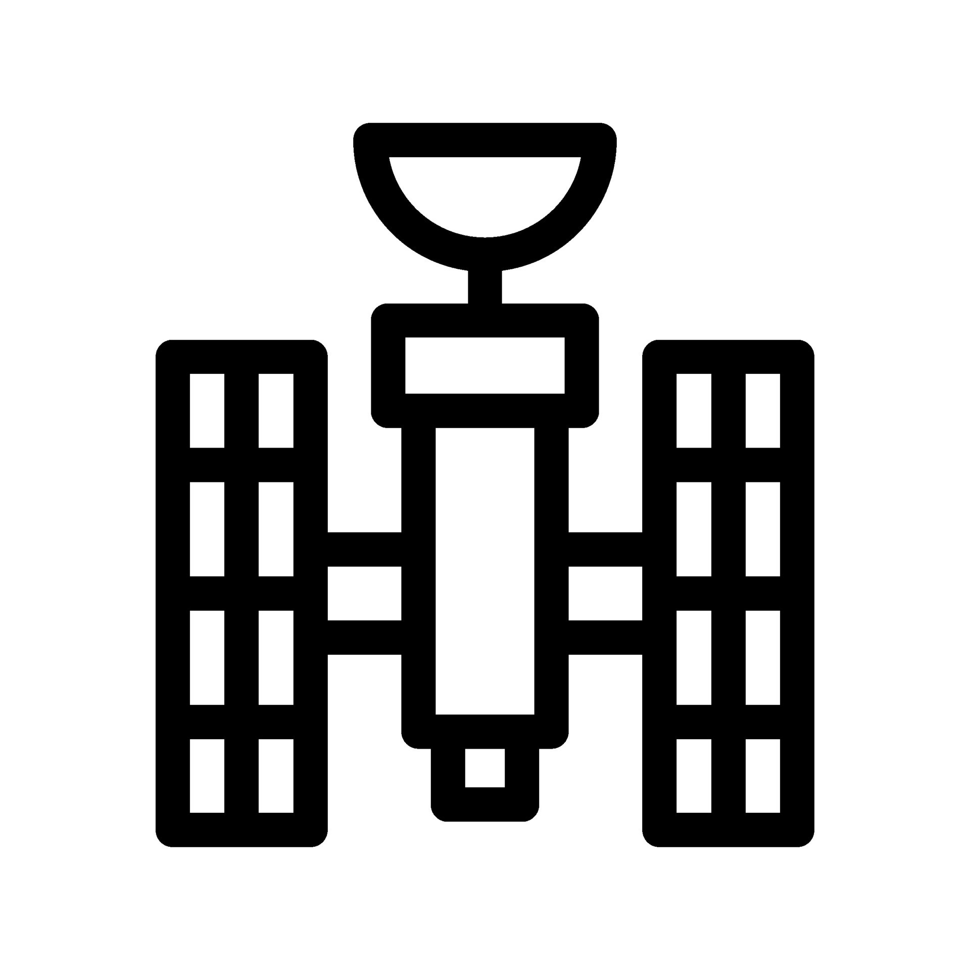 Reconnaissance Satellite Icon Vector Symbol Design Illustration