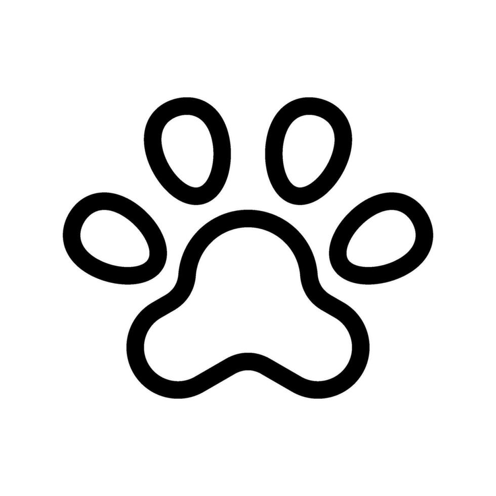 Paw Print Icon Vector Symbol Design Illustration