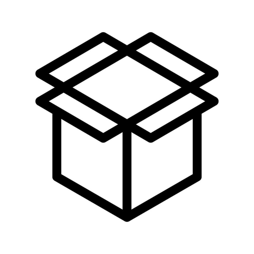 Open Box Icon Vector Symbol Design Illustration