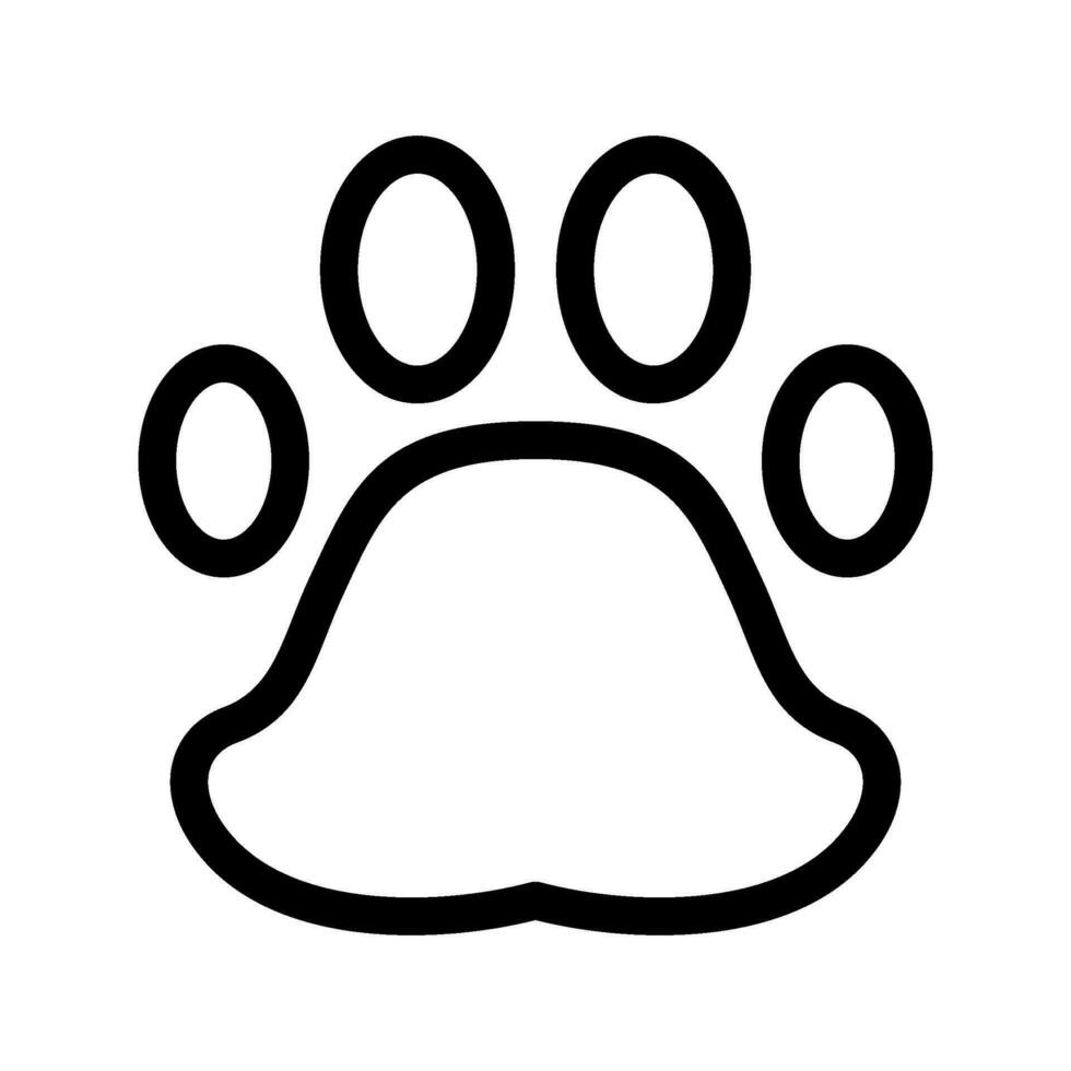 Paw Print Icon Vector Symbol Design Illustration