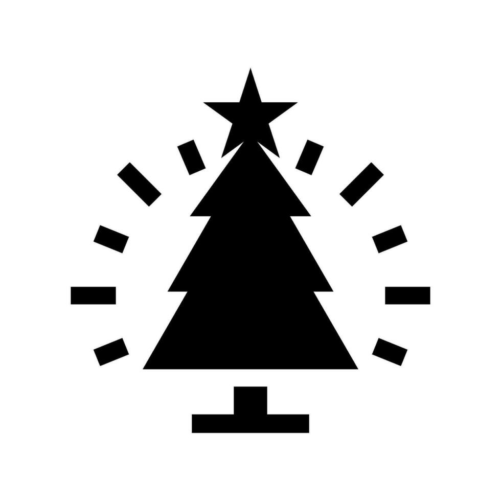 Christmas Tree Icon Vector Symbol Design Illustration