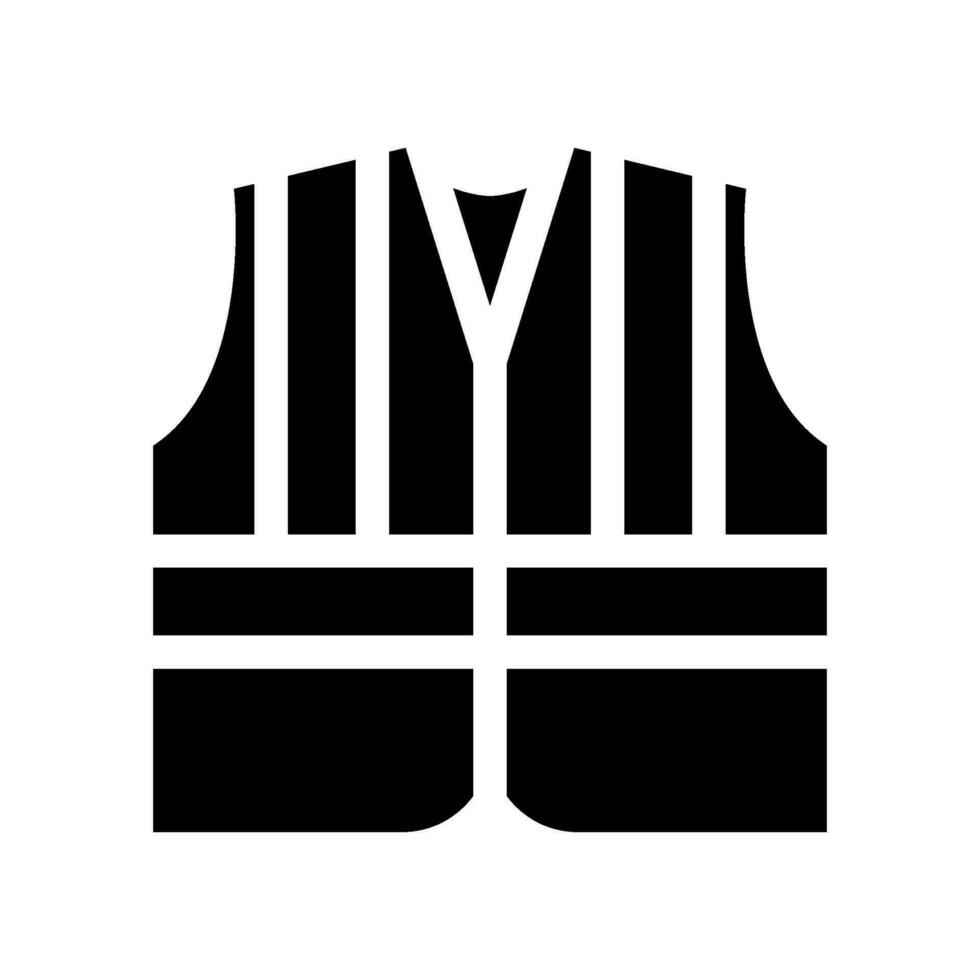 chaleco icono vector símbolo diseño ilustración