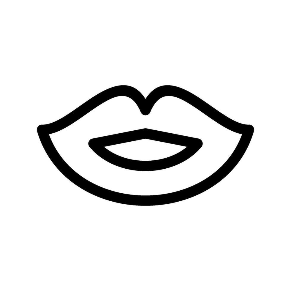 Glossy Lips Icon Vector Symbol Design Illustration
