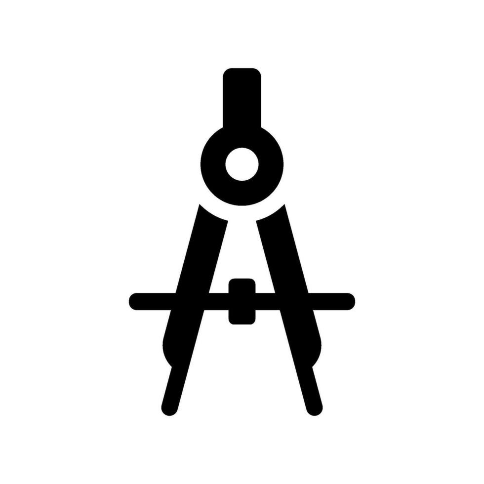 Brújula arquitectura icono vector símbolo diseño ilustración