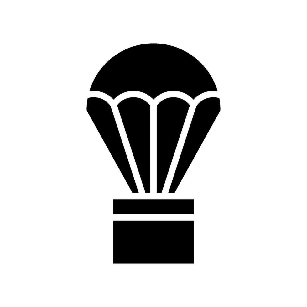 paracaídas icono vector símbolo diseño ilustración