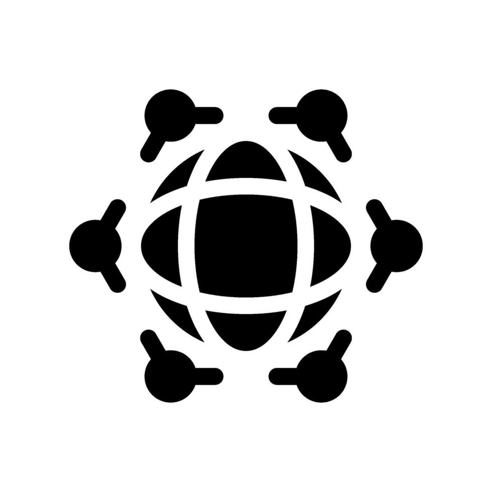 Global Network Icon Vector Symbol Design Illustration