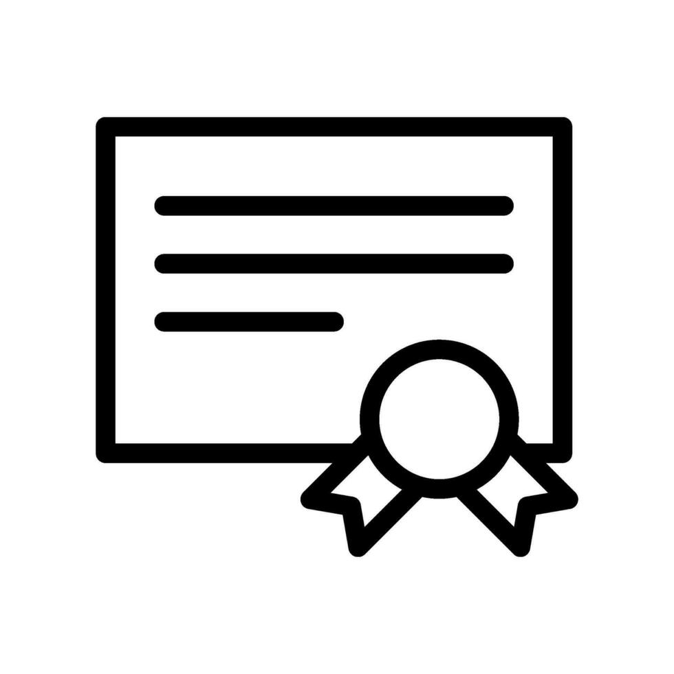 Certificate Icon Vector Symbol Design Illustration