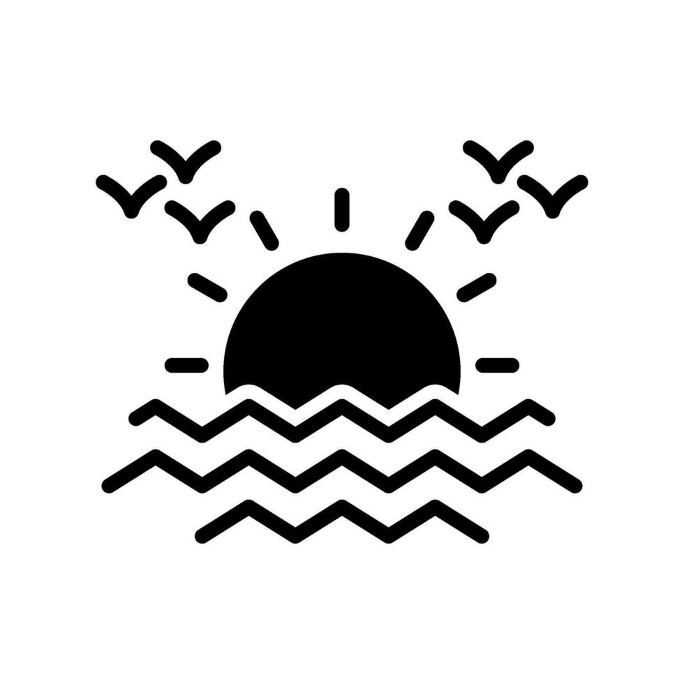 puesta de sol icono vector símbolo diseño ilustración