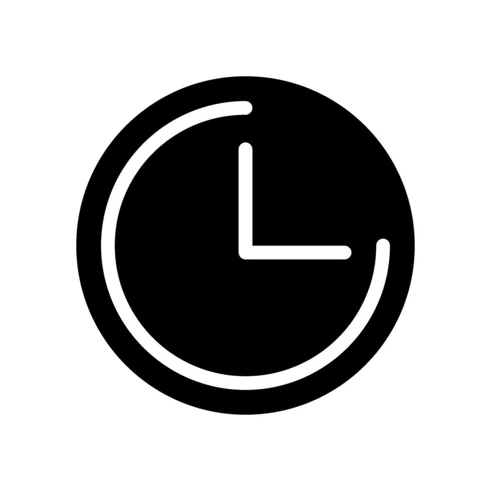 Clock Icon Vector Symbol Design Illustration