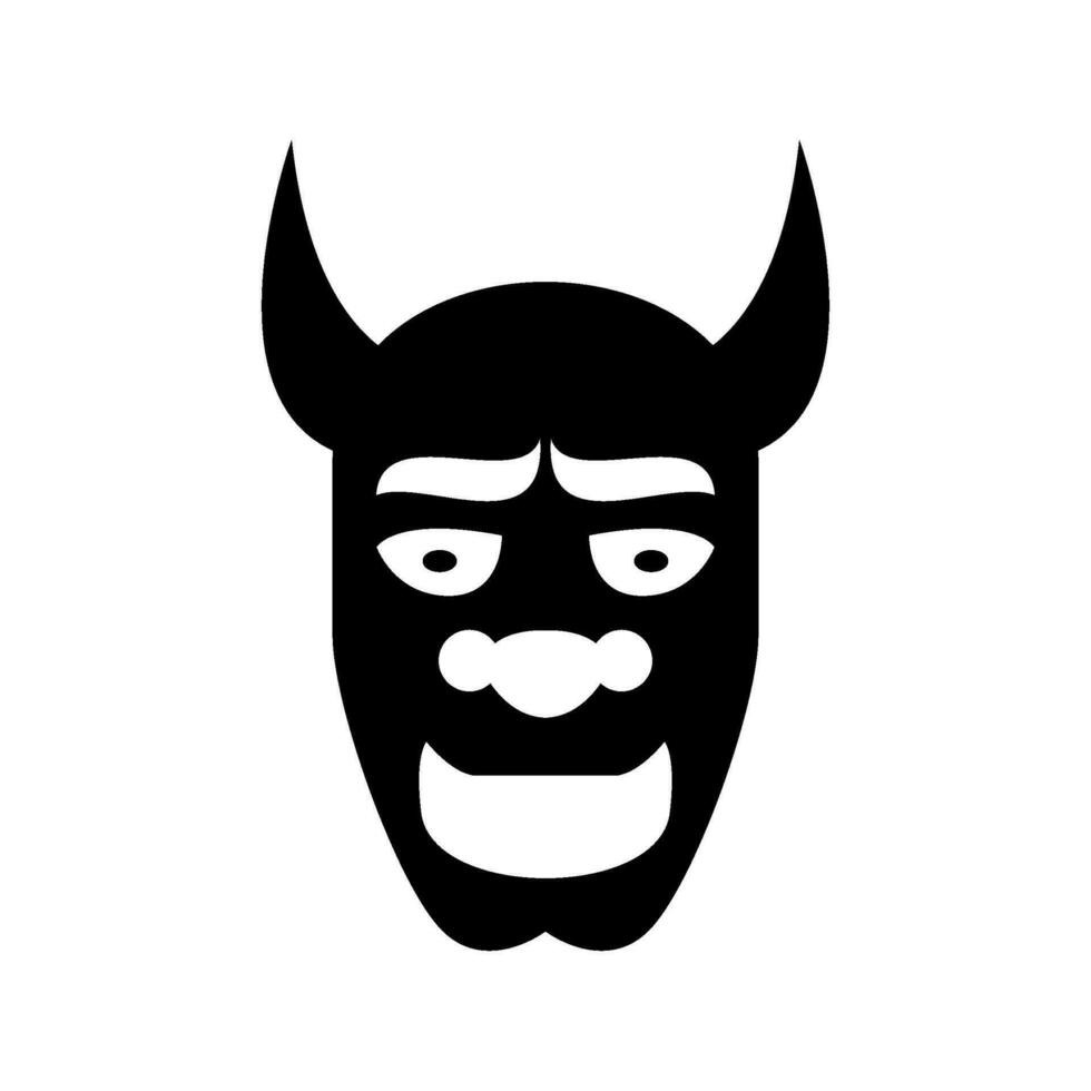 Demon Mask Icon Vector Symbol Design Illustration