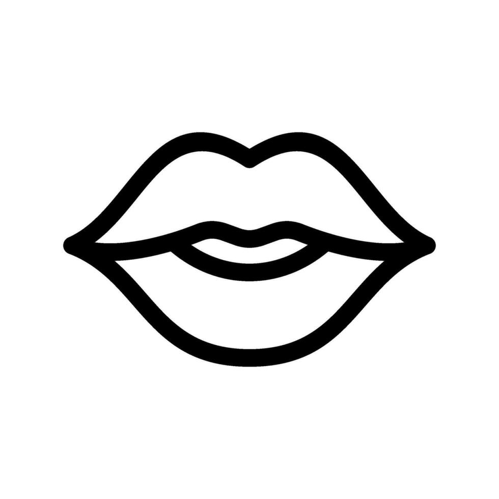 Glossy Lips Icon Vector Symbol Design Illustration