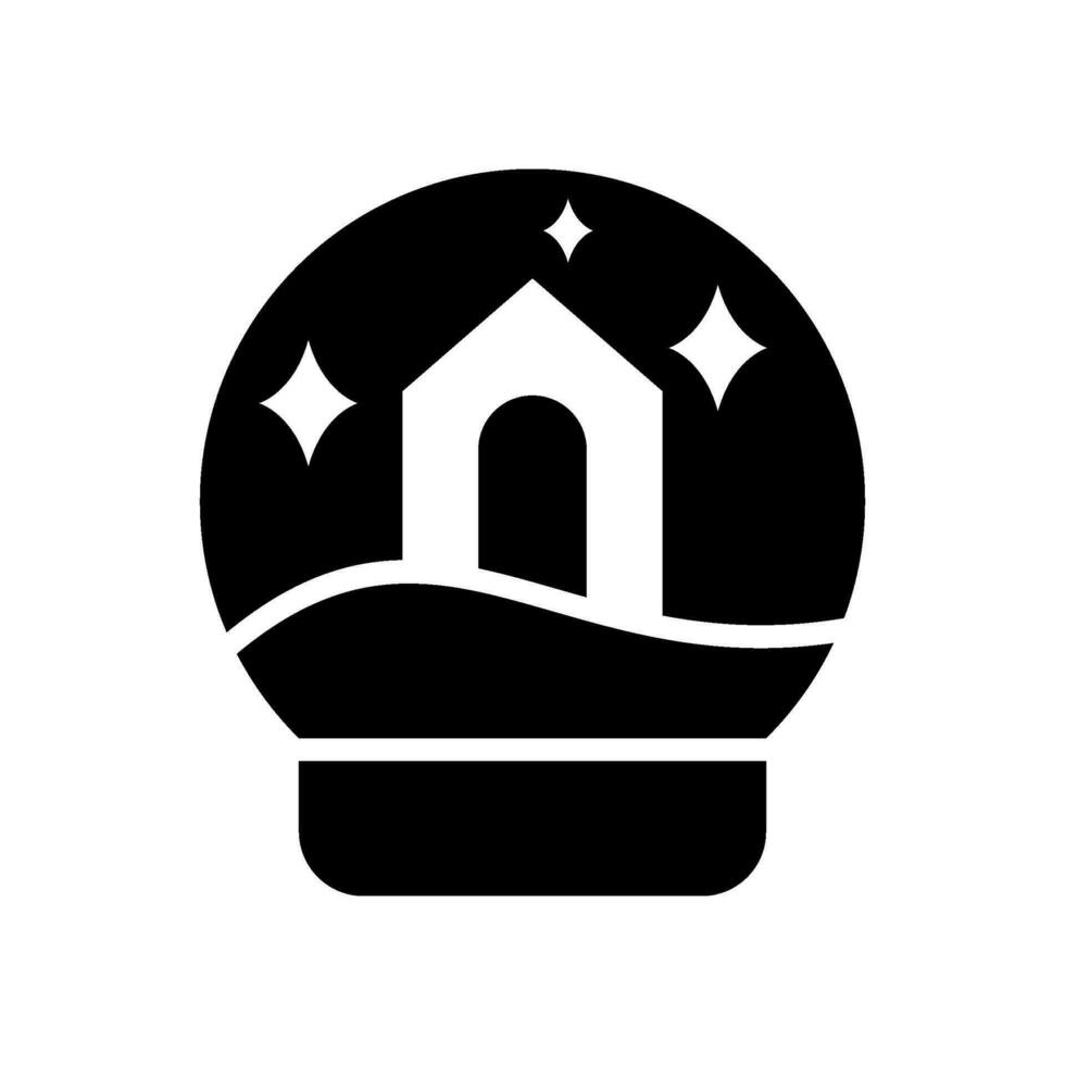 Snow Globe Icon Vector Symbol Design Illustration