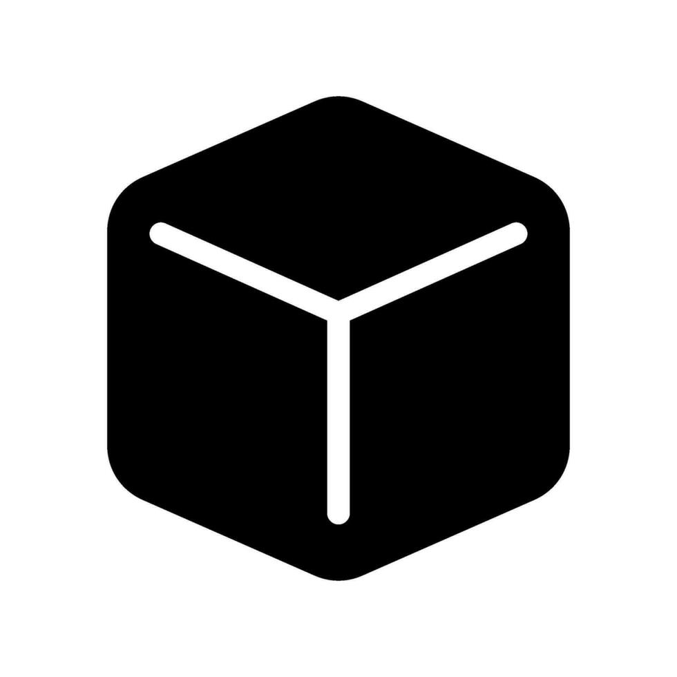 cubo icono vector símbolo diseño ilustración