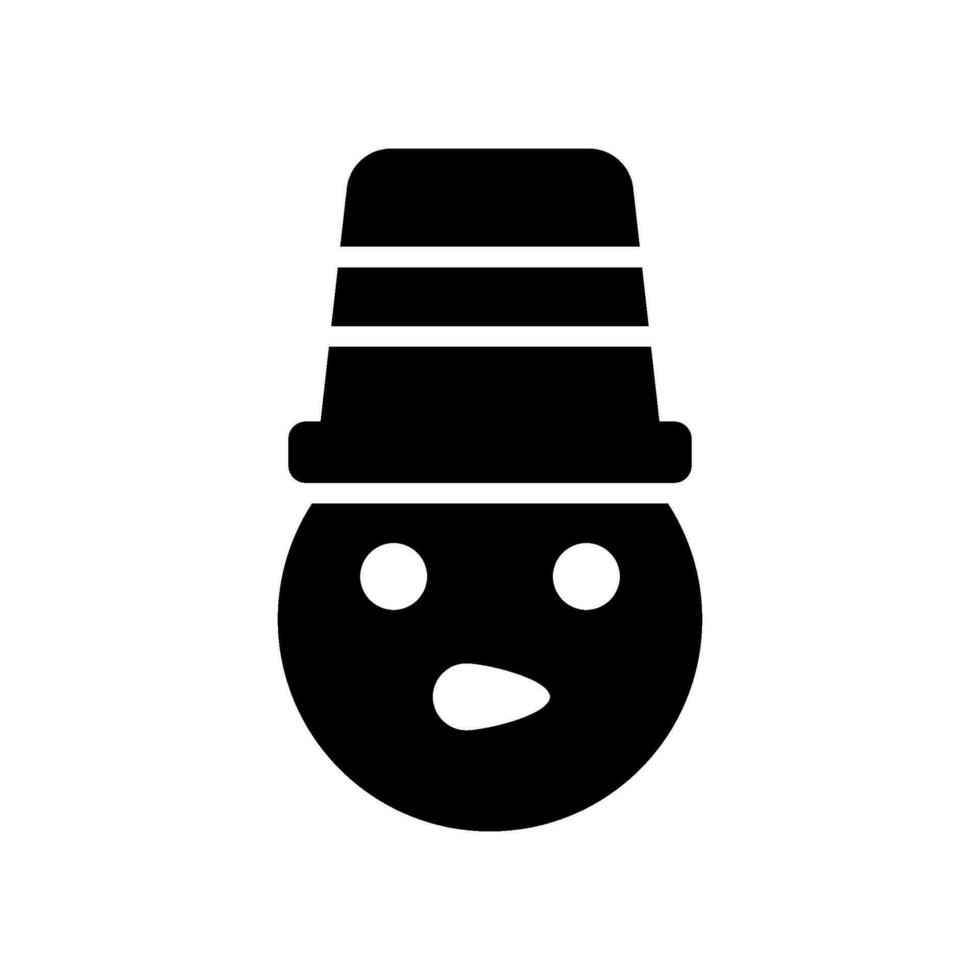 monigote de nieve icono vector símbolo diseño ilustración