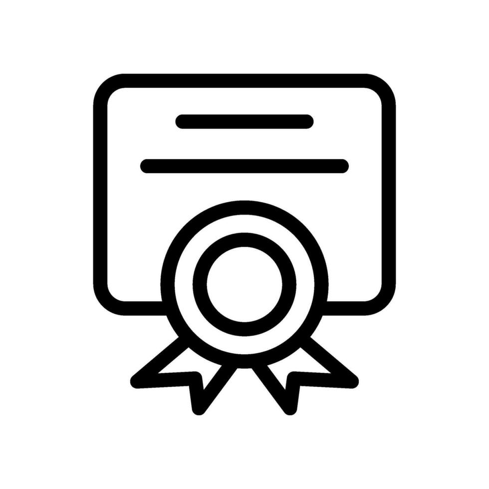 Certificate Icon Vector Symbol Design Illustration
