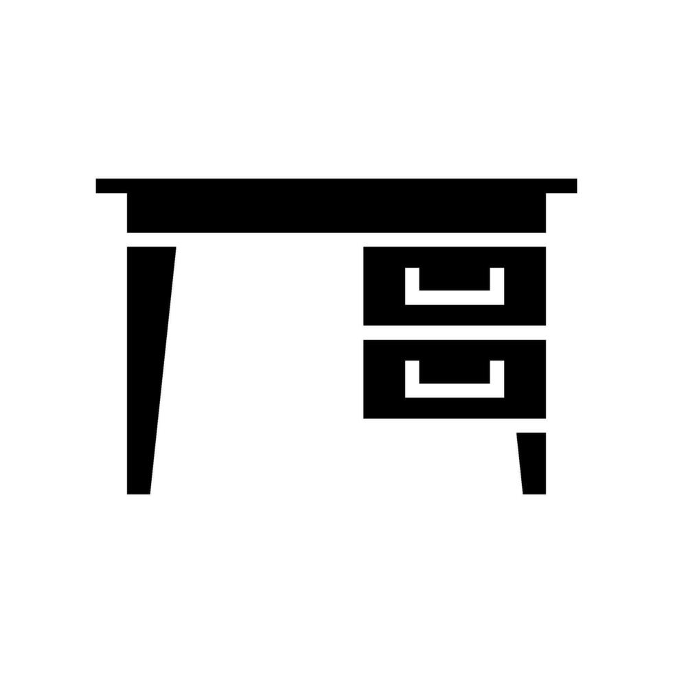 Desk Icon Vector Symbol Design Illustration