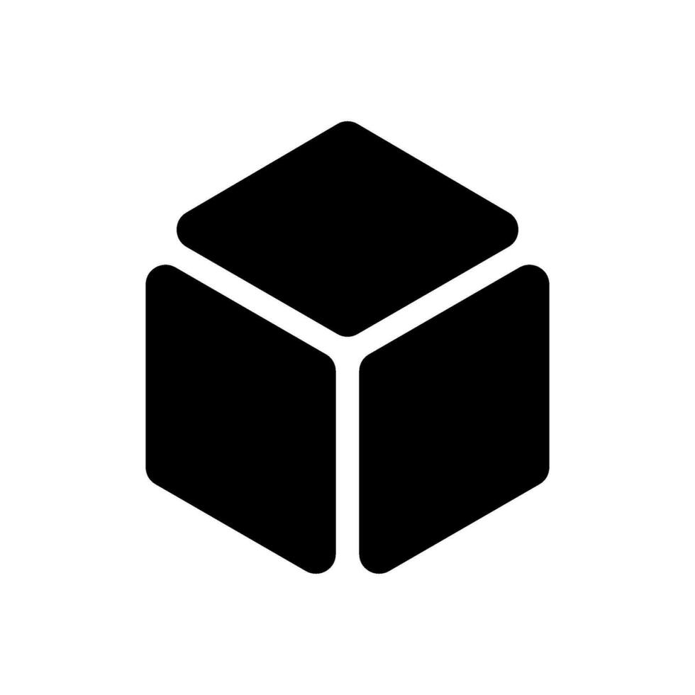 Cube Icon Vector Symbol Design Illustration