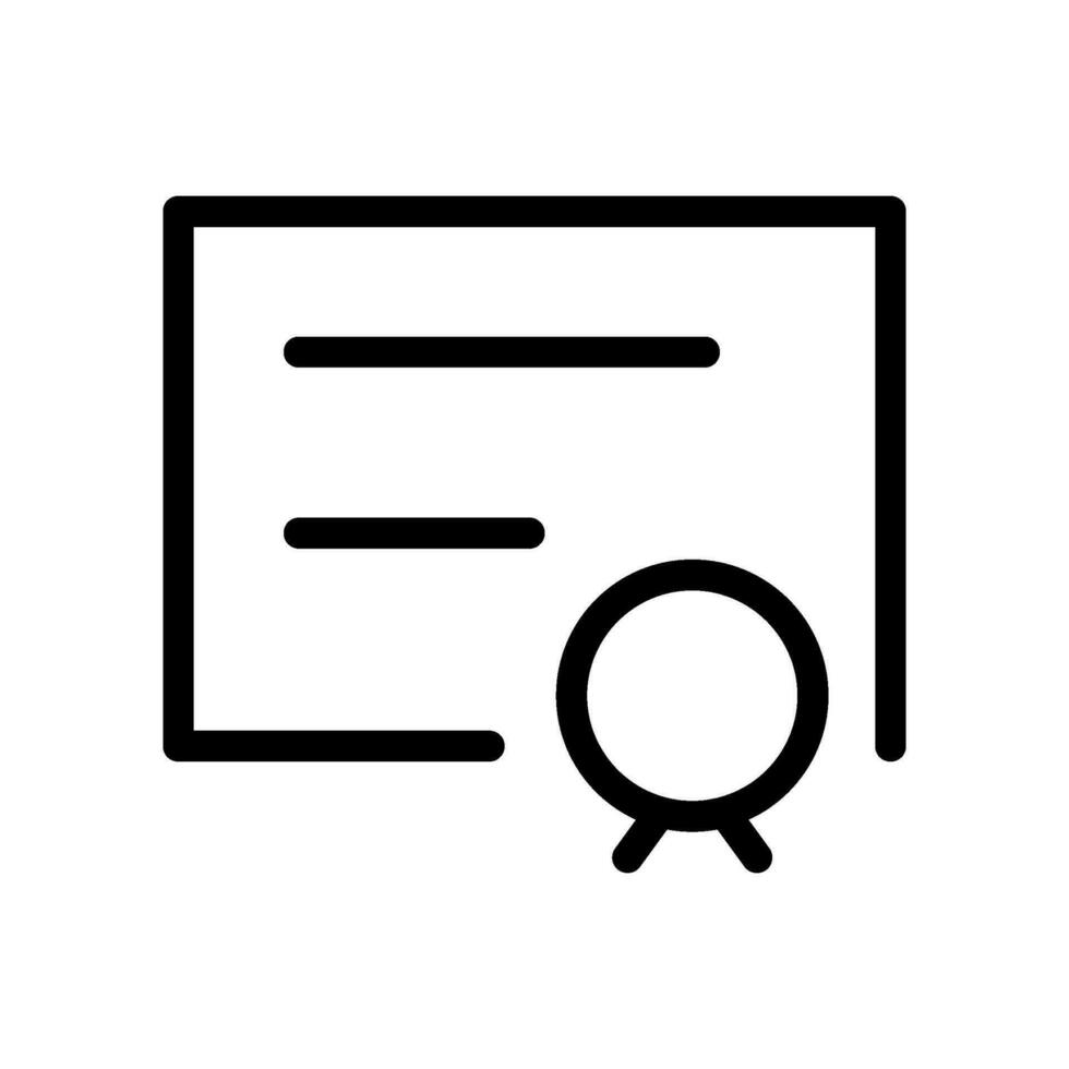 Certificate Icon Vector Symbol Design Illustration