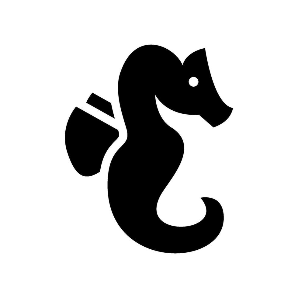 Seahorse Icon Vector Symbol Design Illustration