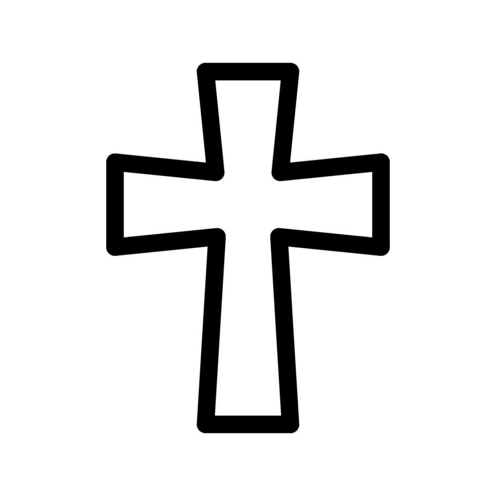Christian Cross Icon Vector Symbol Design Illustration