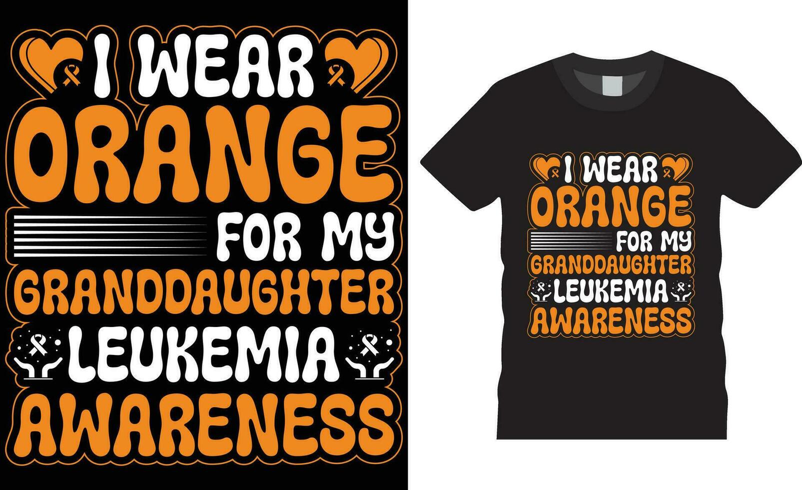 leucemia conciencia tipografía t camisa diseño impresión para plantilla.i vestir naranja para mi nieta leucemia conciencia vector