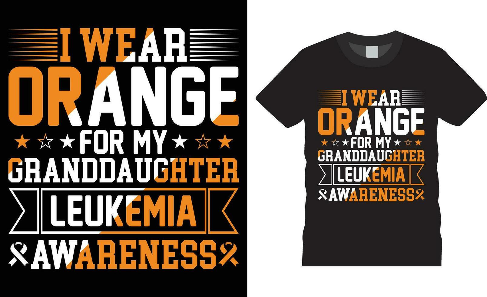 I Wear Orange For My Granddaughter Leukemia Awareness Shirt I Wear Orange For My Granddaughter Leukemia Awareness Shirt