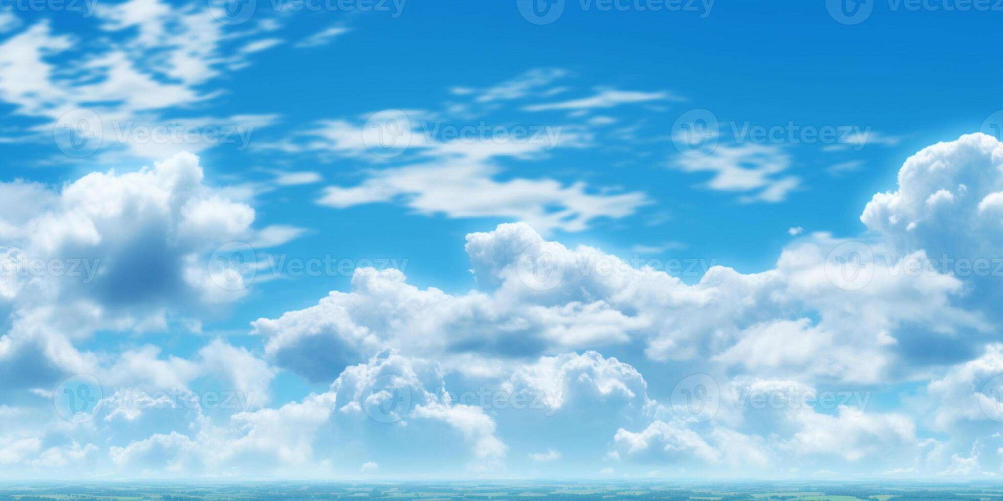 Cloud blue sky copy space blurred background, photo
