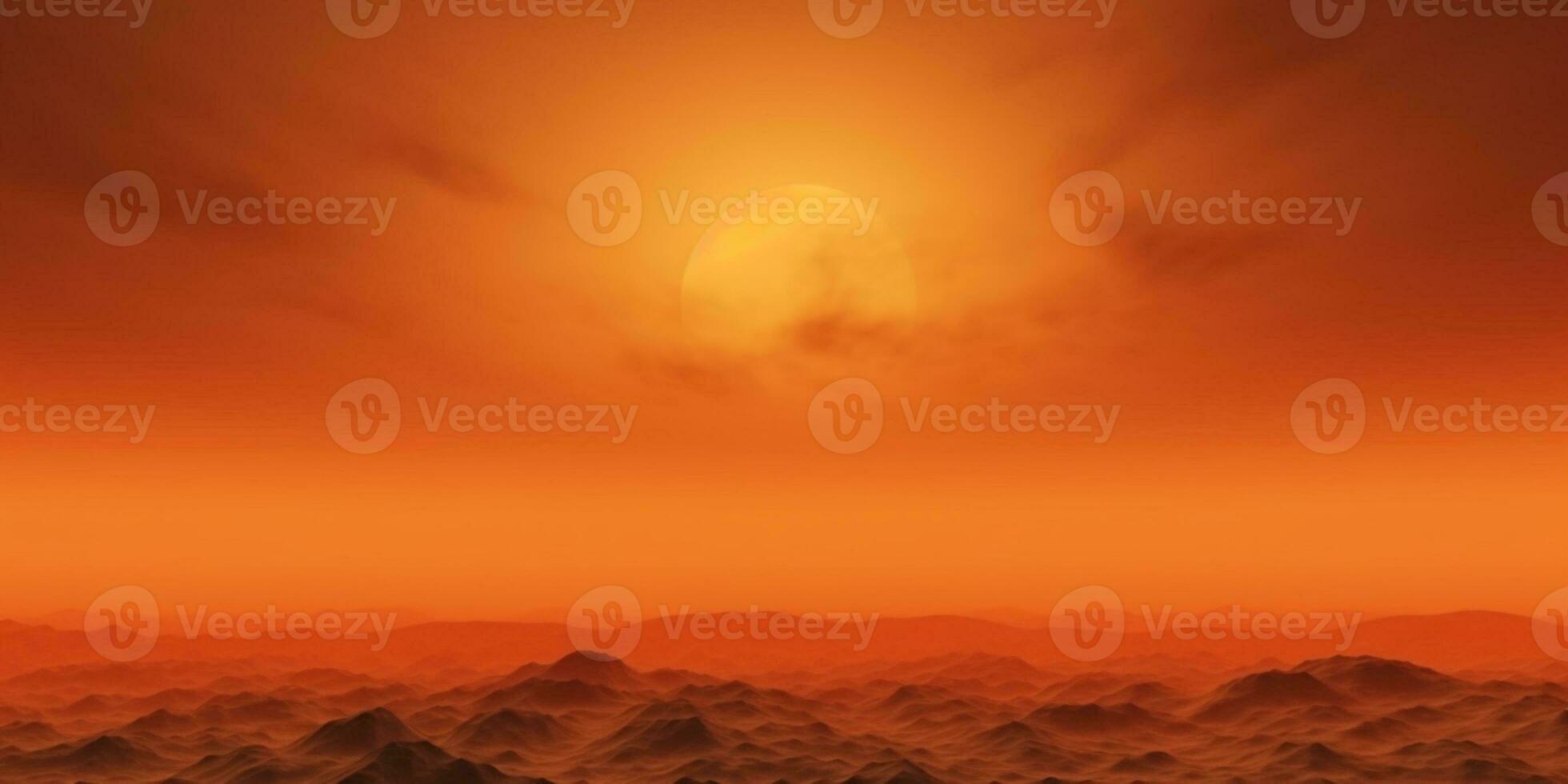 Cloud orange sky copy space blurred background, AI Generated photo