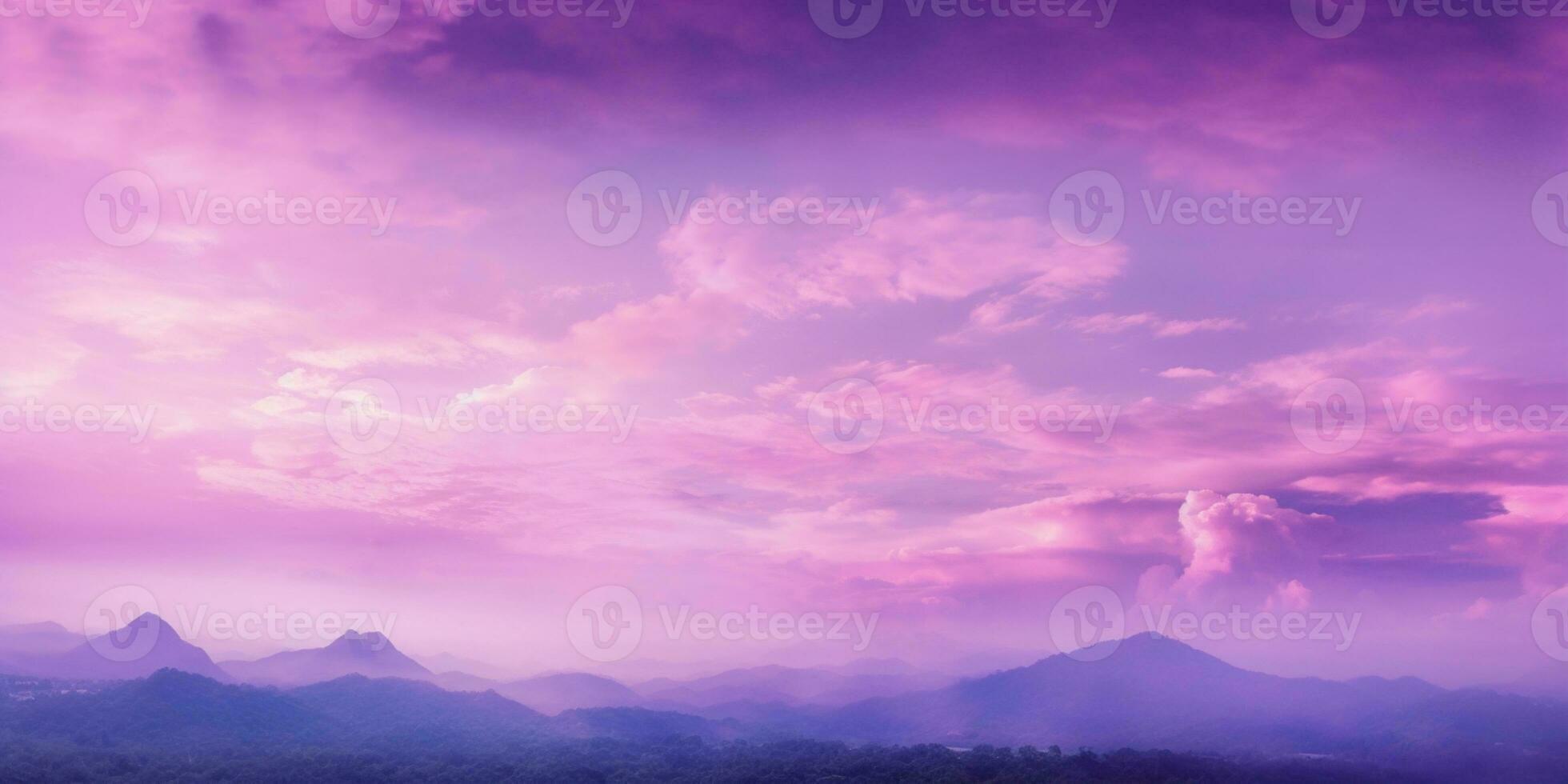 Cloud purple sky copy space blurred background, AI Generated photo