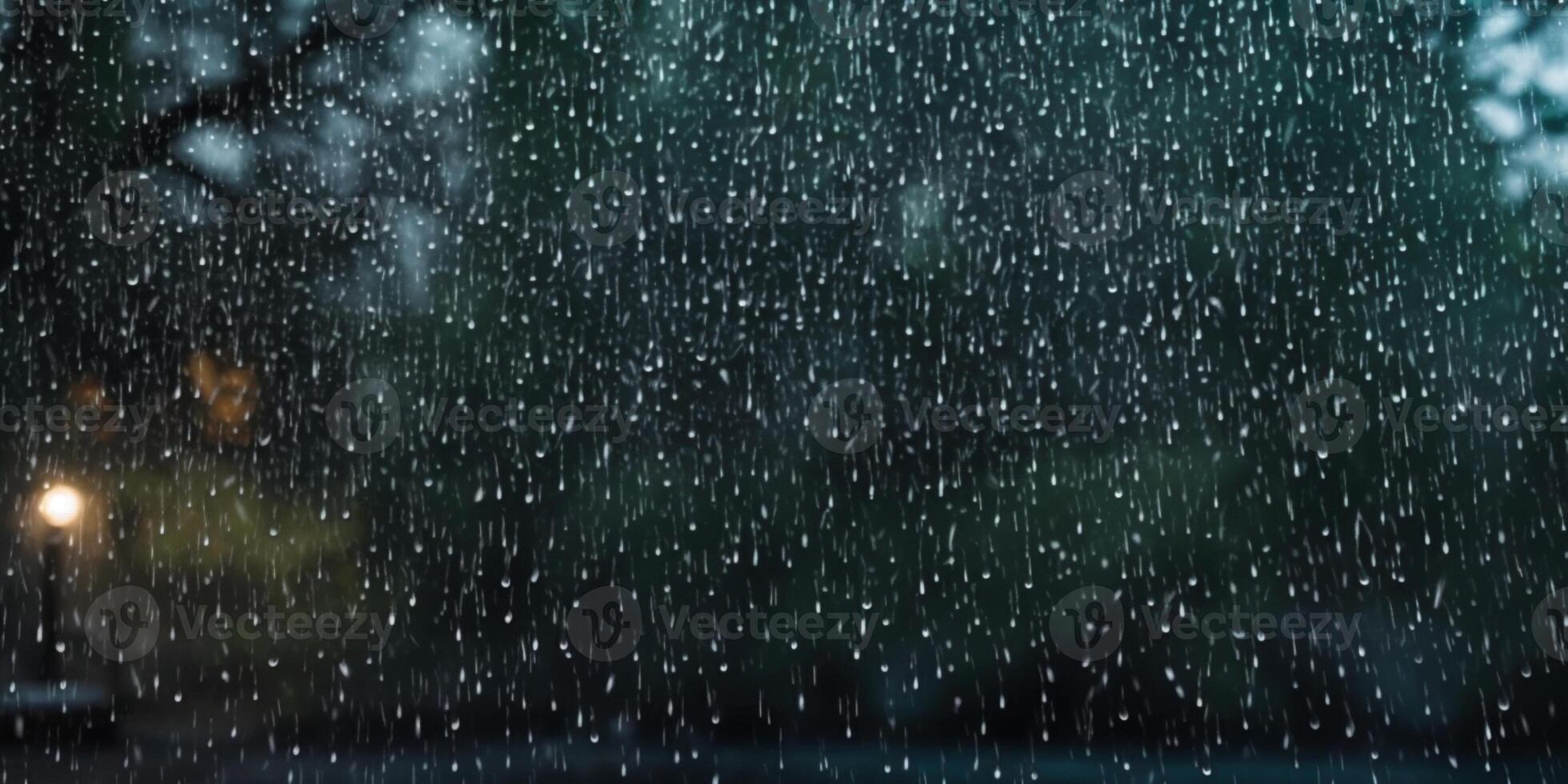 Rain drop copy space blurred background, photo