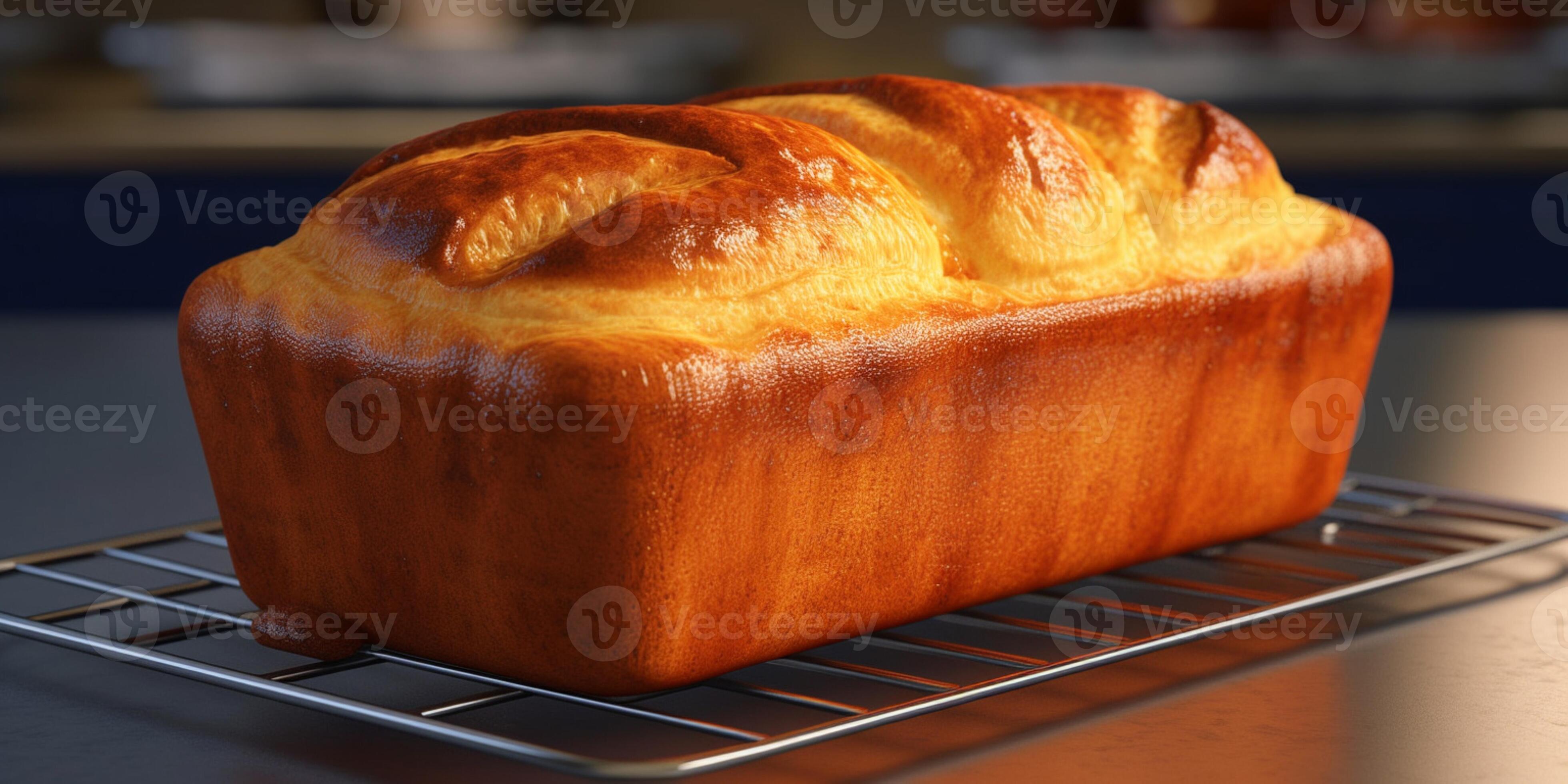 Pan loaf bread cake space background, AI Generated 26198389 Stock Photo