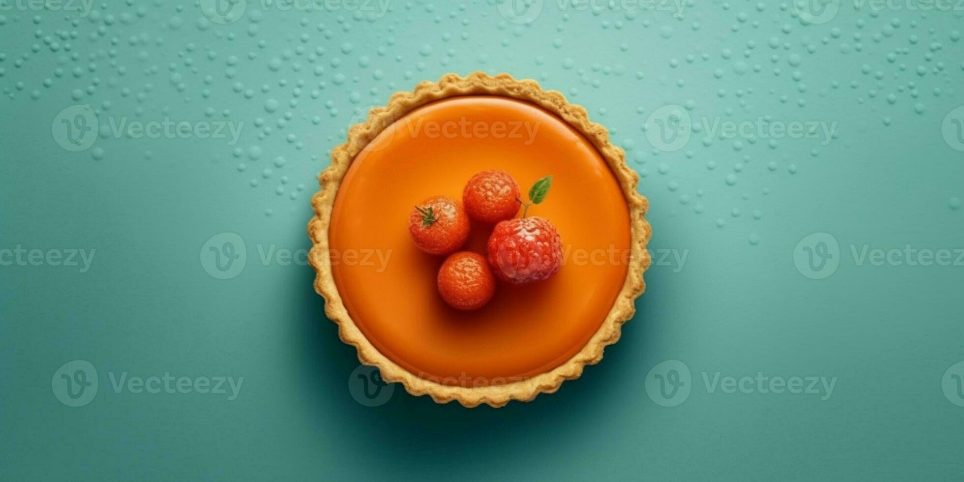 tarta tarta naranja Fruta pastel postre borroso fondo, ai generar y foto