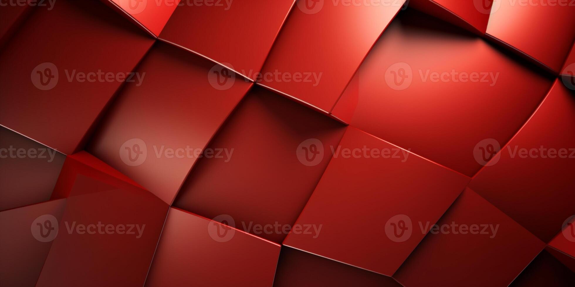 Red shine geometric shape background. AI Generated photo