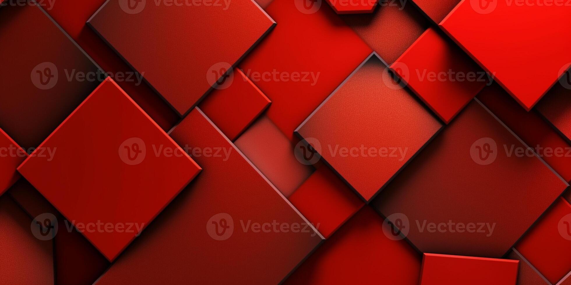 Red shine geometric shape background. AI Generated photo