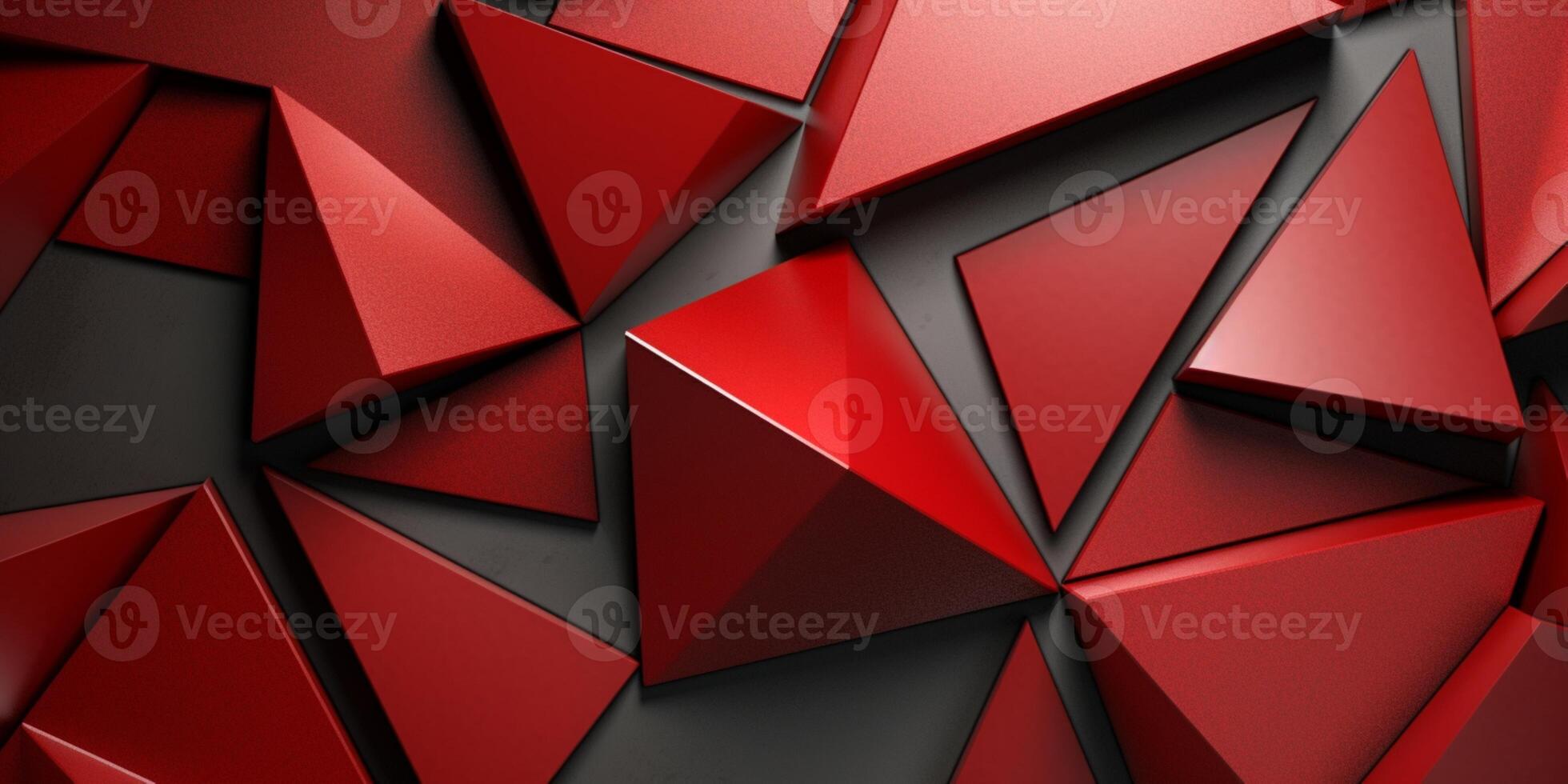 Red shine geometric shape background. AI Generated photo