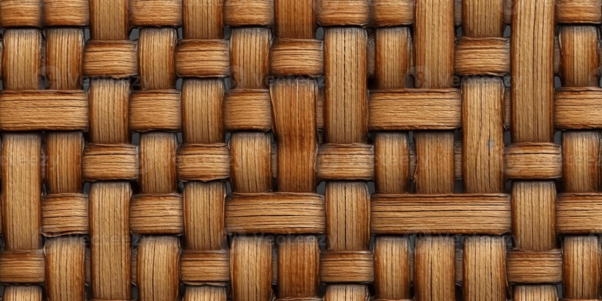 Wicker rattan seamless texture background. AI Generated photo