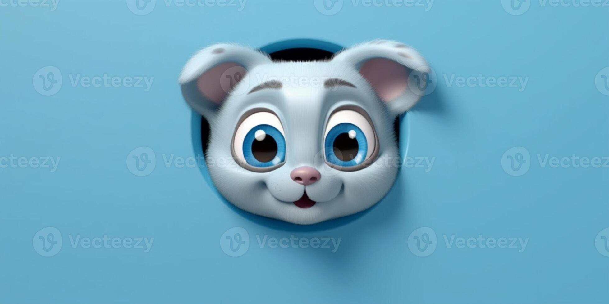 Cat cute animal clay cartoon animation, AI Generated photo