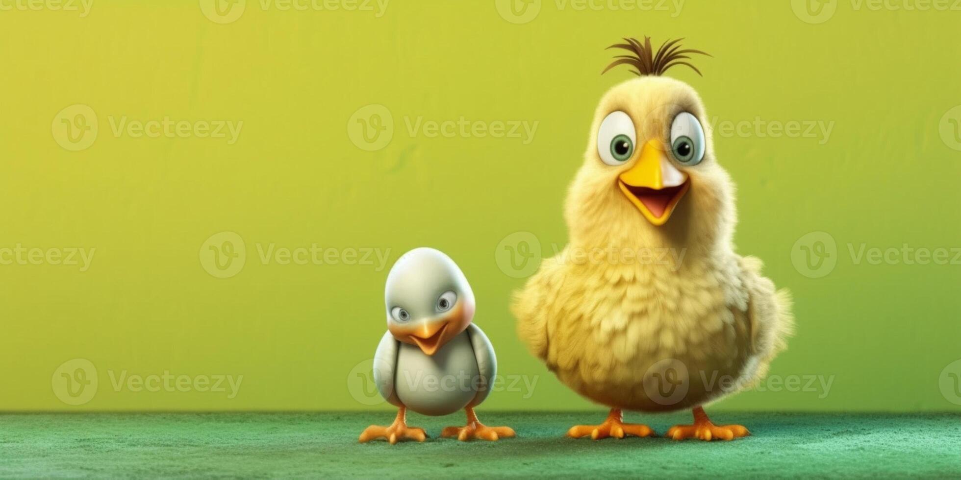 little chicken cartoon animation, AI Generated photo