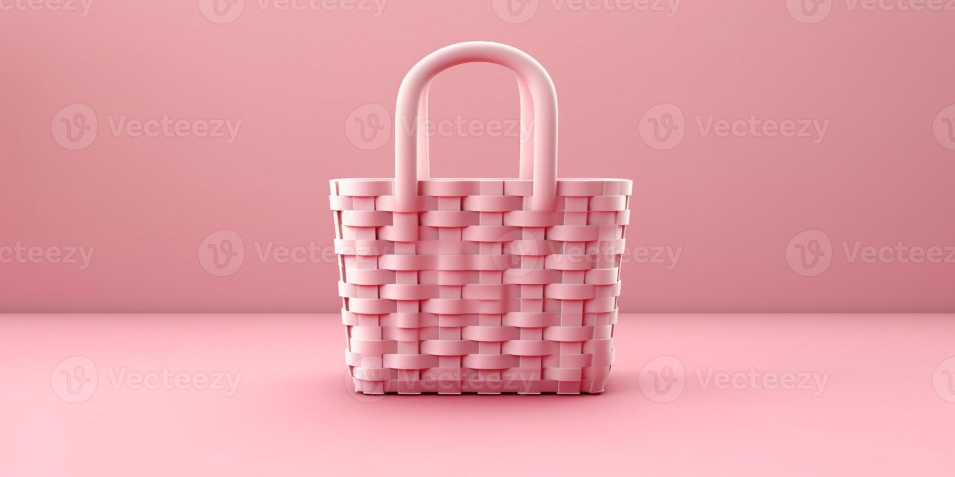 Shopping bag basket for copy space background, photo