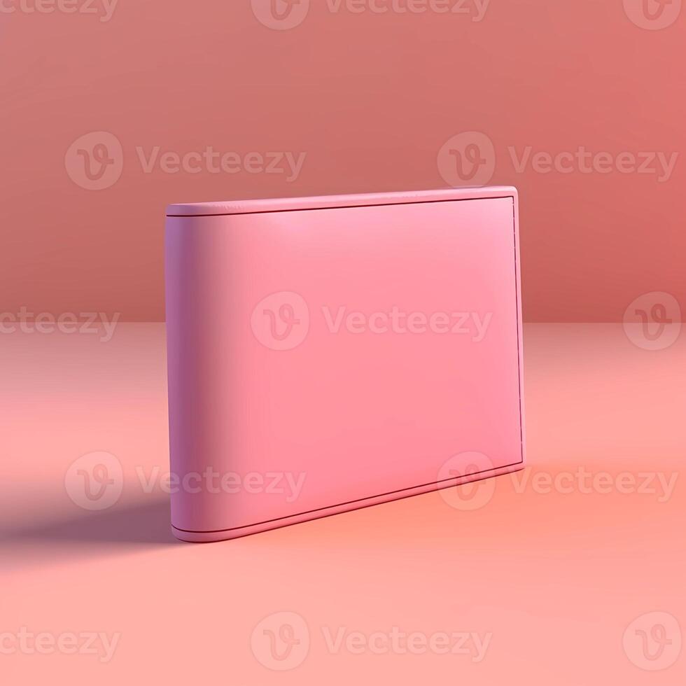 Pink wallet pouch financial and economic theme, photo