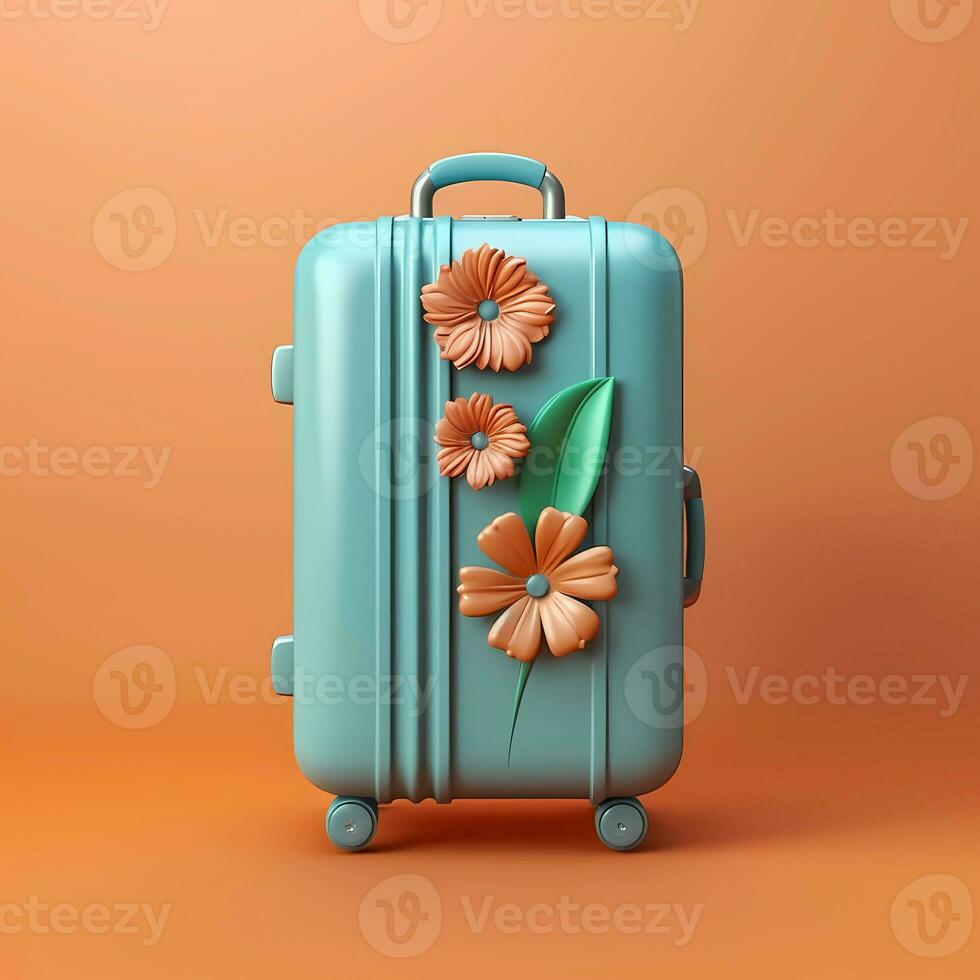 Suitcase for business and leisure travel travel destination, AI Generated photo