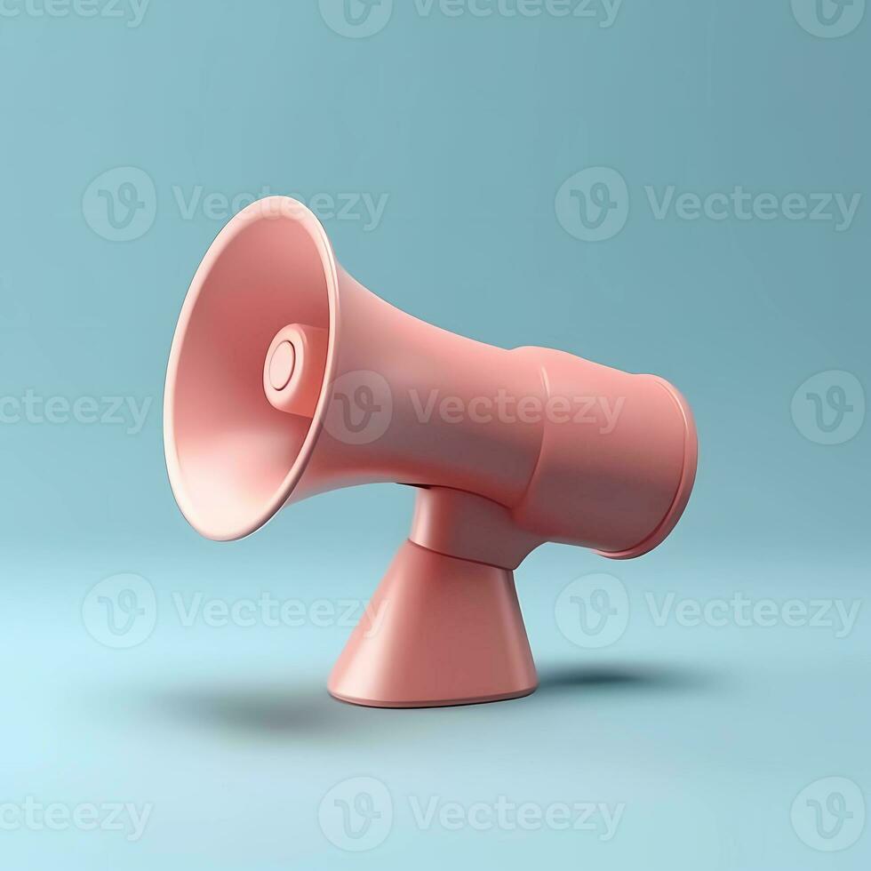 Megaphone voice cartoon illustration, AI Generated photo