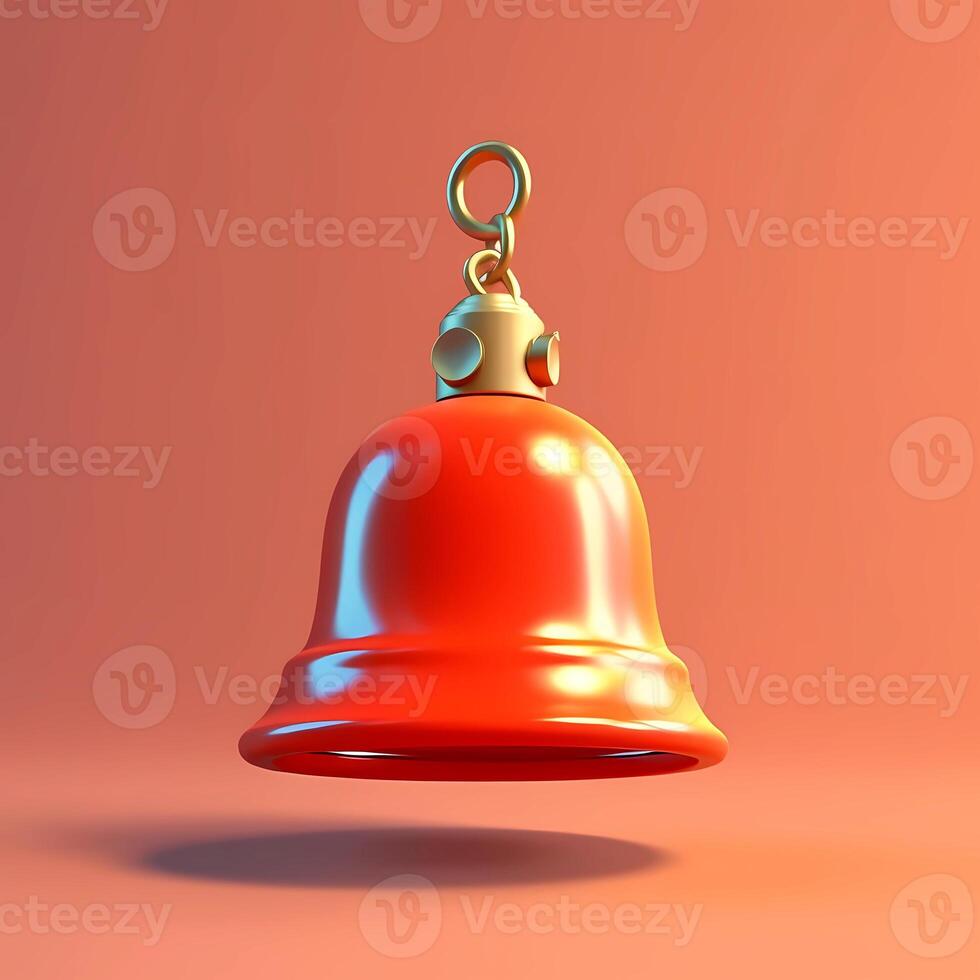 Information call bell cartoon illustration, AI Generated photo