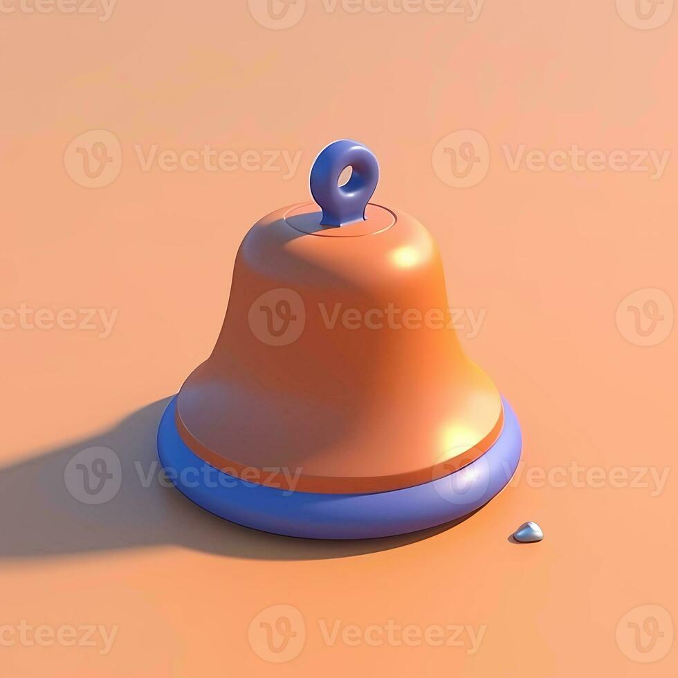 Information call bell cartoon illustration, AI Generated photo