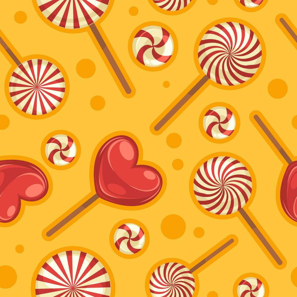 golosinas y piruletas, corazones postres dulces vector