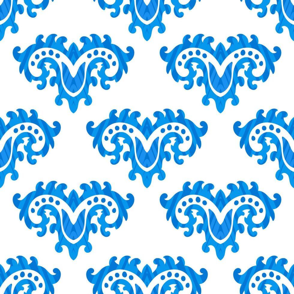 Flourishing print with leaves and petals, flowers vector