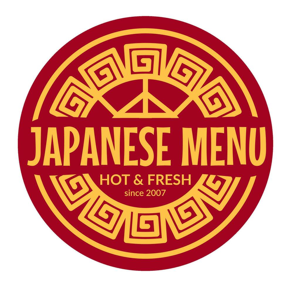 Japanese menu, tasty asian food label or logo 26199489 Vector Art at