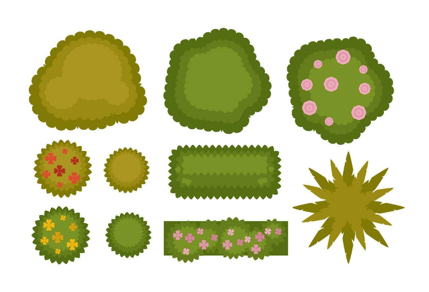 Outdoors yard or garden bushes and shrubs vector